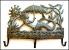 Mermaid Wall Hook - Metal Towel Hook - Coat Hook - Haitian Metal Art - 13" x 16"